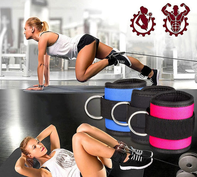New D-ring Ankle Strap Buckle Adjustable Ankle Weights Gym Leg Ankle Cuffs Power Weight Lifting Fitness Rope 12PC