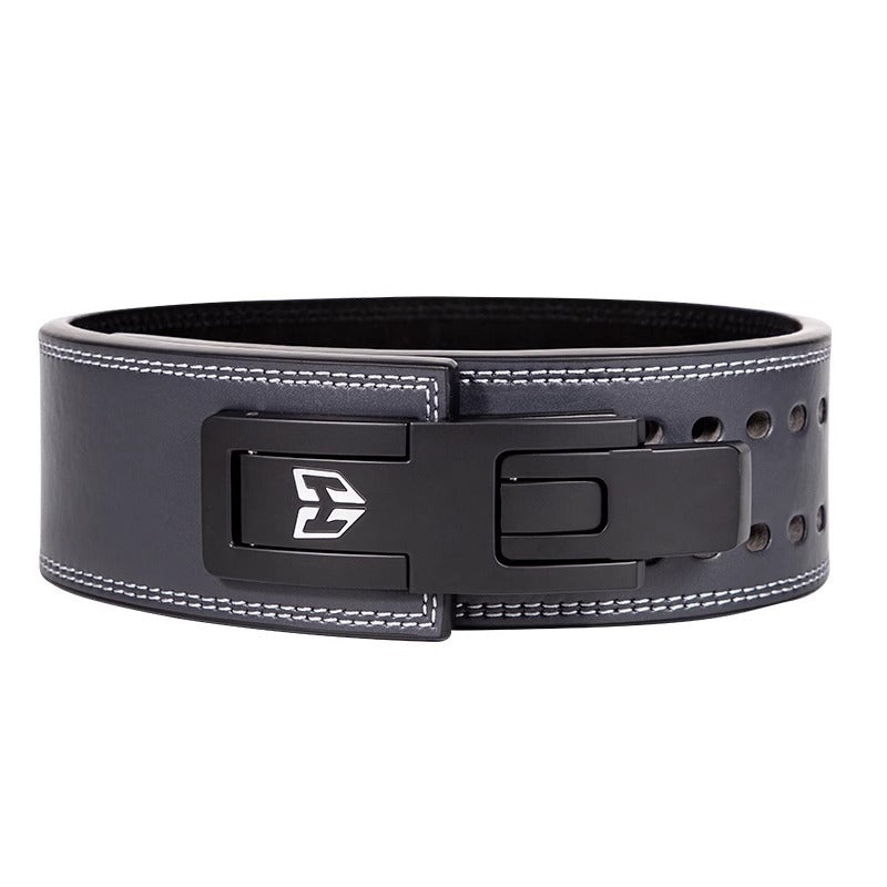 Power Lift Fitness Belt Quick Buckle Squat Hard Pull Cowhide Lever Quite Weight Lifting Bodybuilding Protective Gear