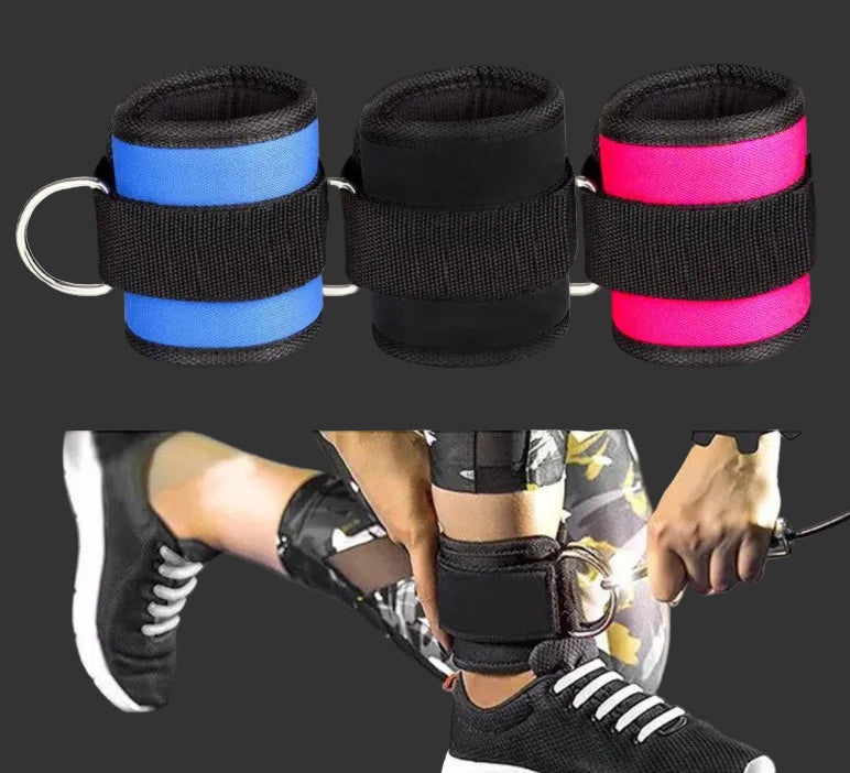 New D-ring Ankle Strap Buckle Adjustable Ankle Weights Gym Leg Ankle Cuffs Power Weight Lifting Fitness Rope 12PC